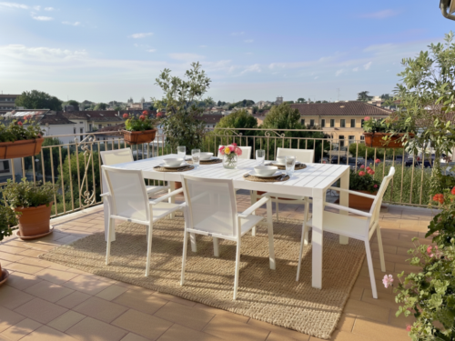 PAYSAGE TAVOLO ALLUNGABILE IN ALLUMINIO BIANCO – OPEN D