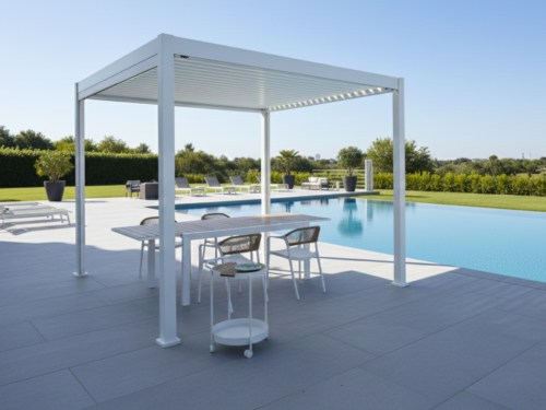 VANITY PERGOLA BIOCLIMATICA 3X3 BIANCO DA ESTERNO - OPEN D